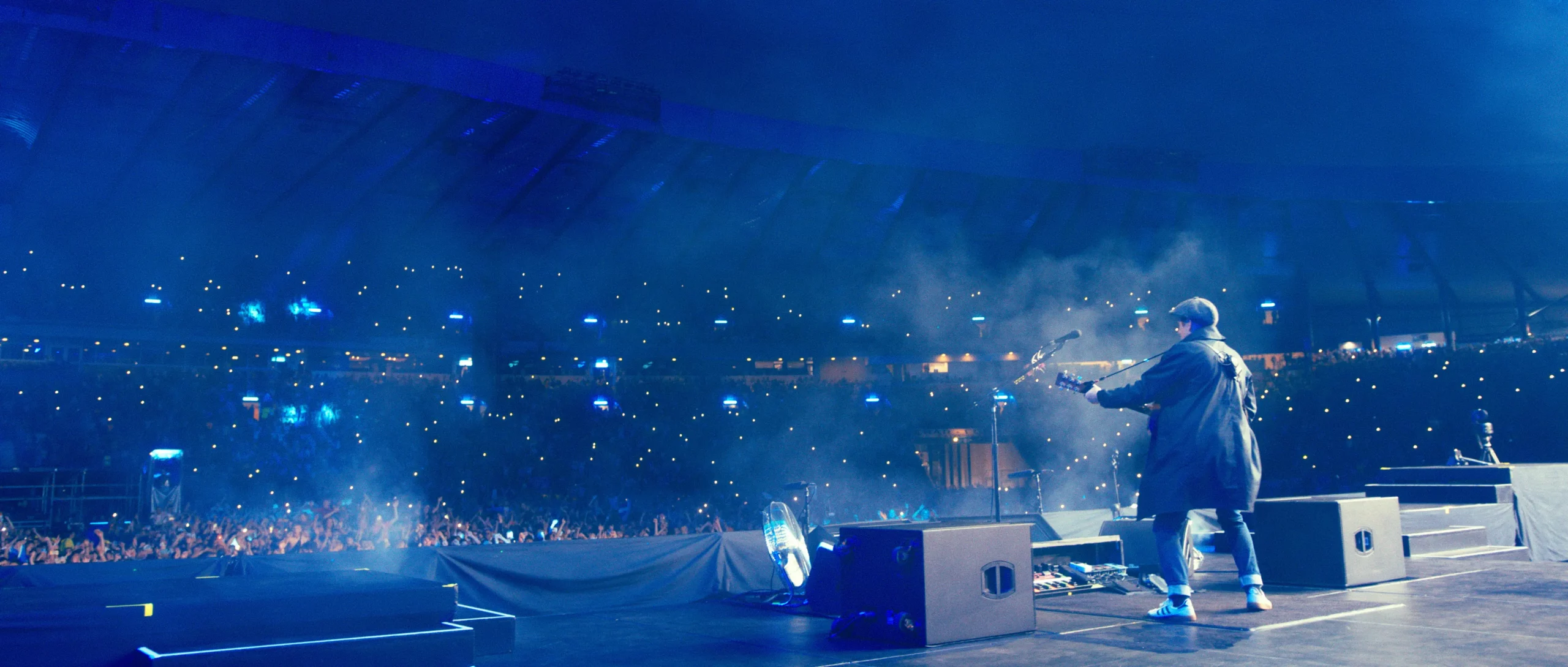 Gerry Cinnamon on stage at Hampden Park.